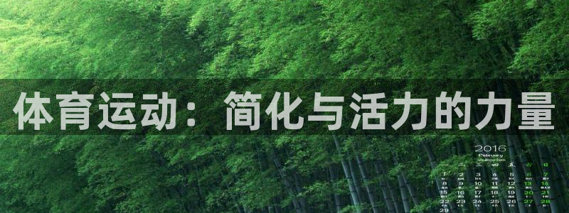 体育运动：简化与活力的力量